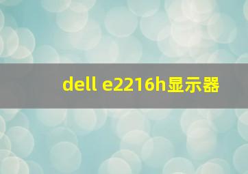 dell e2216h显示器